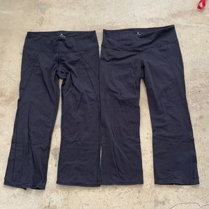 Set of two (2) Black Athleta Capri Leggings Small